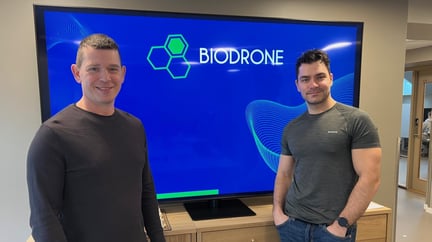 Vegard Forbord og Atilla Haugen fra Biodrone. Foto: Ida Valsø